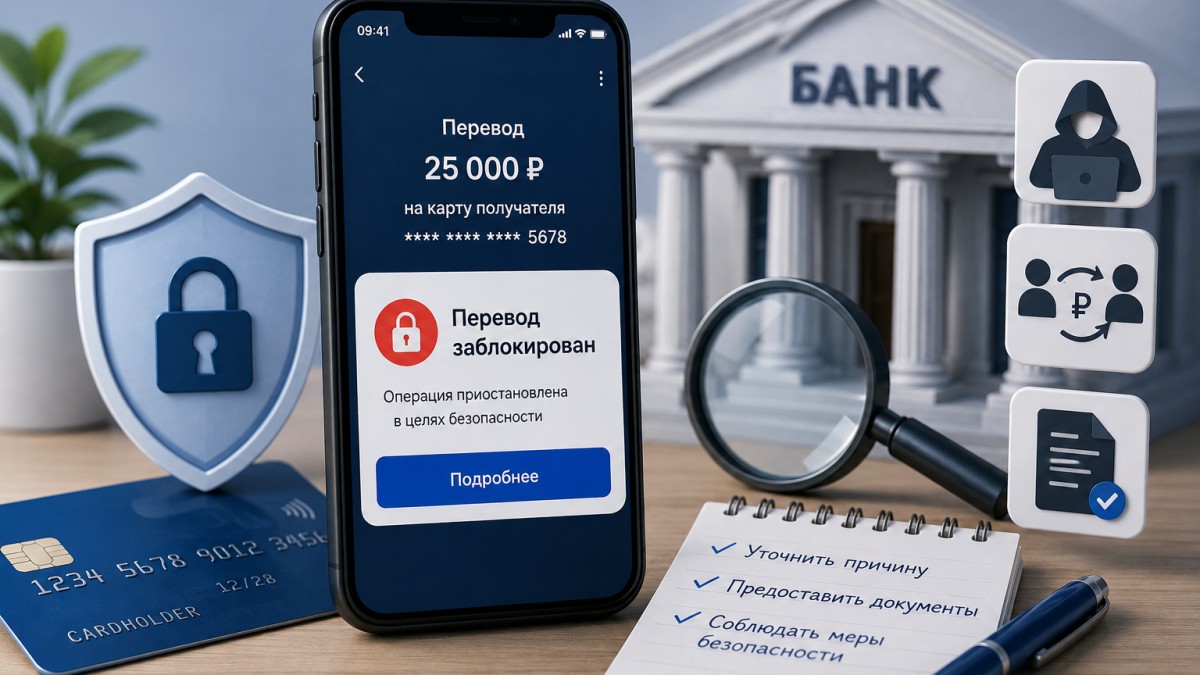 Почему банк может заблокировать перевод и что делать