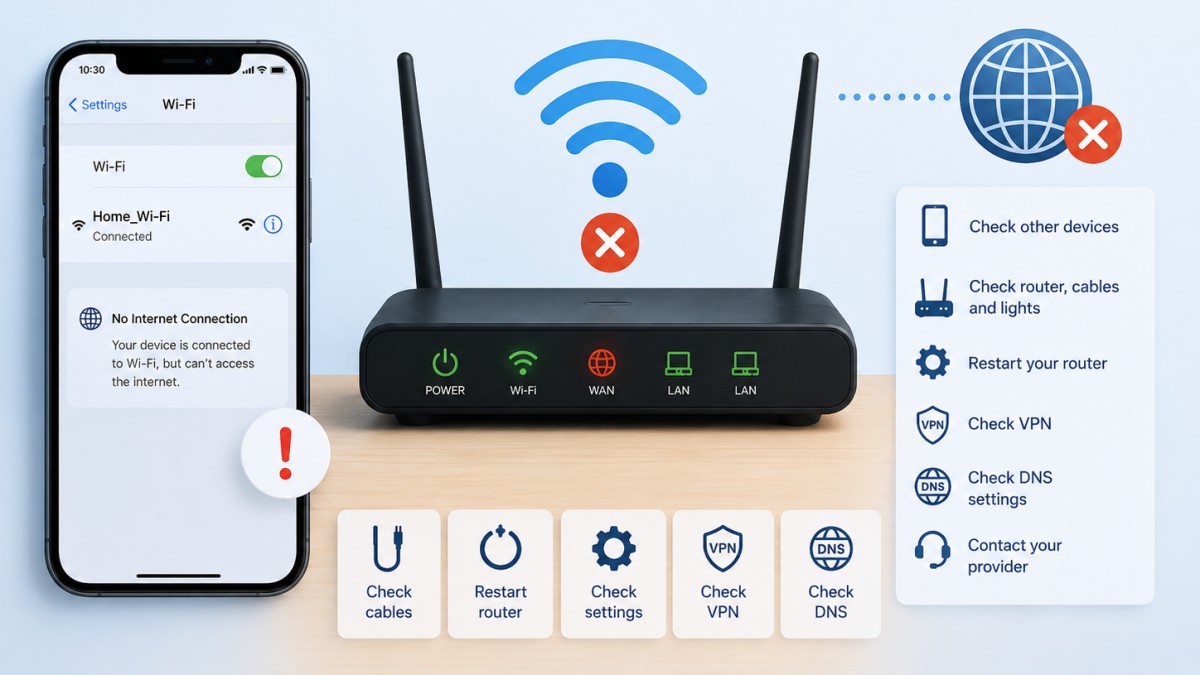 Почему Wi-Fi подключен, но интернет не работает
